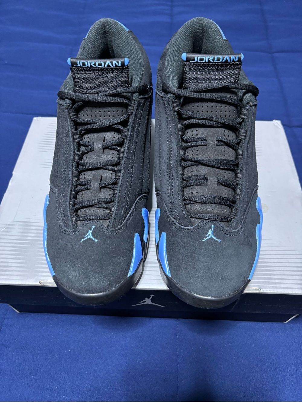 Jordan 14 Retro Black University Blue 2026
Size 10